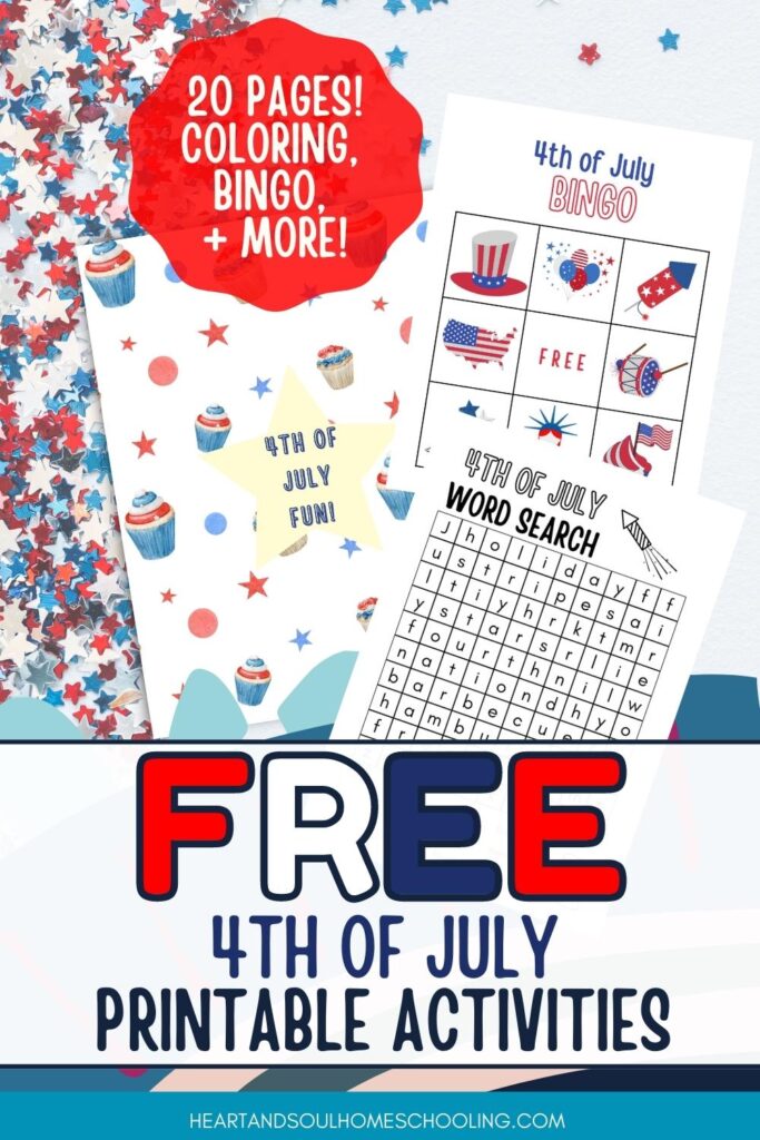 Free 4th Of July Printables - Heart And Soul Homeschooling