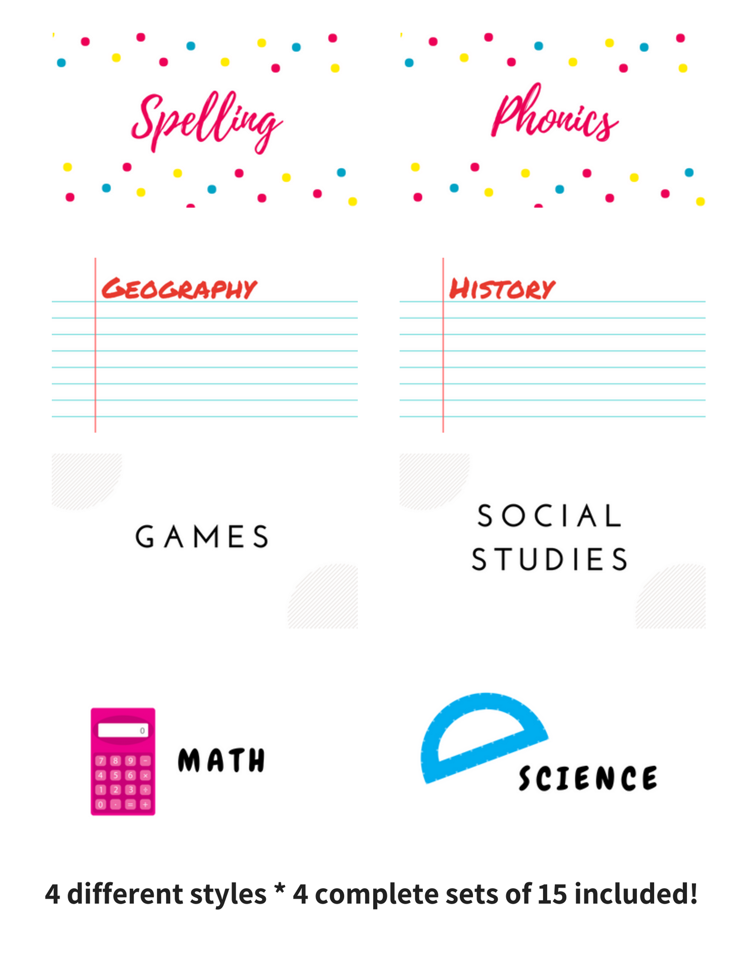 Workbox Tags / Storage Organizers - Heart and Soul Homeschooling