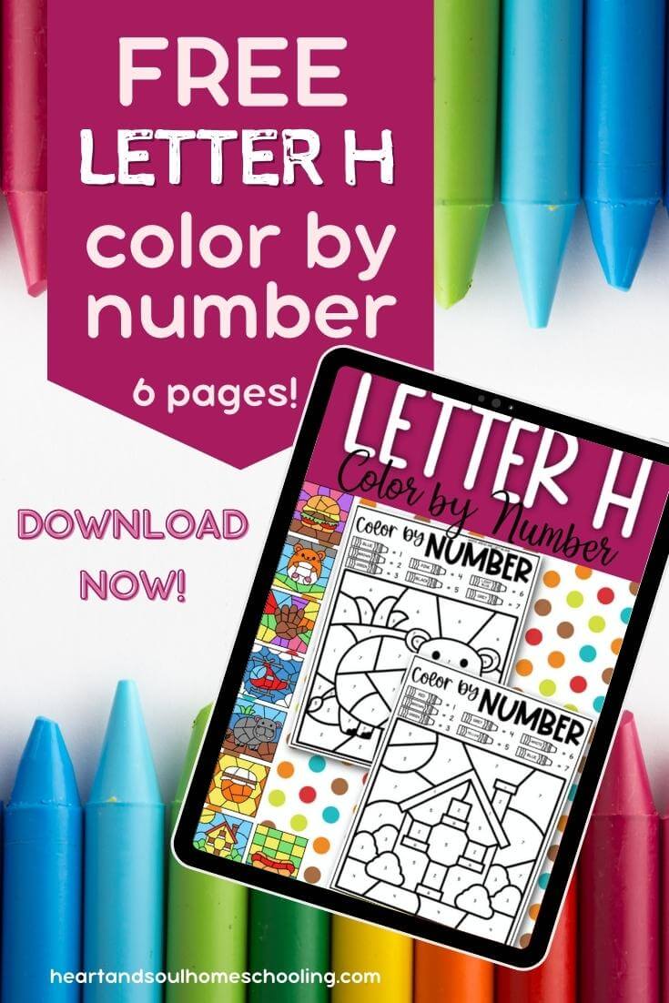 Letter H Coloring Pages - Heart and Soul Homeschooling